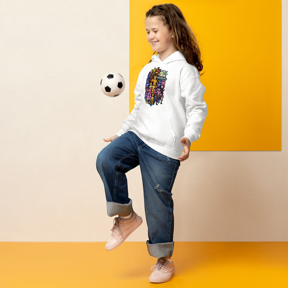 Küçük resim: FNAF Characters Youth Heavy Blend Hoodie | Gildan 18500B
