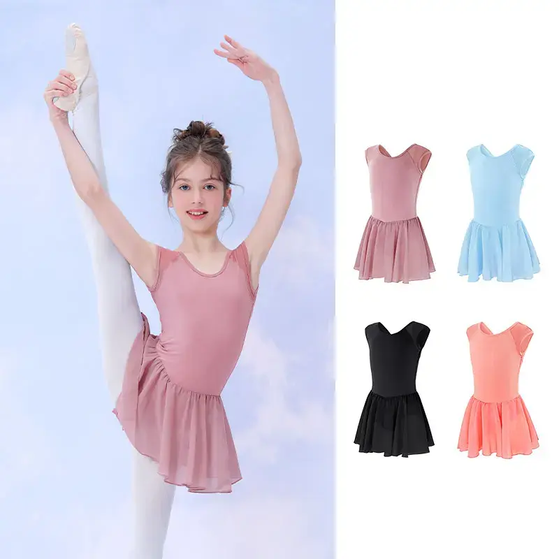 Thumbnail: Girls Ballet Dress Sleeveless Dance Leotard