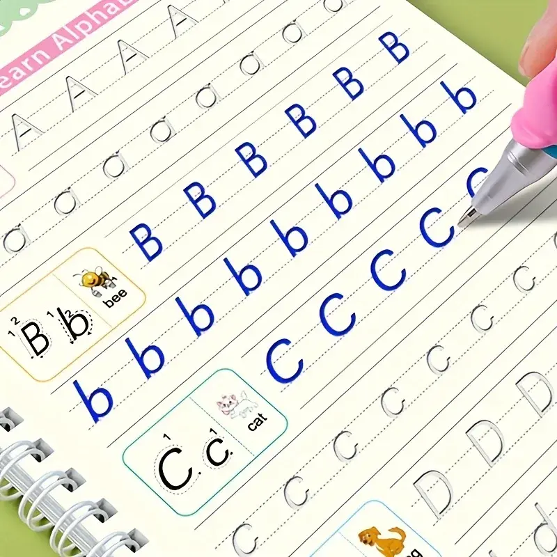 Küçük resim: 4Pcs Handwriting Workbooks Practice Copybook
