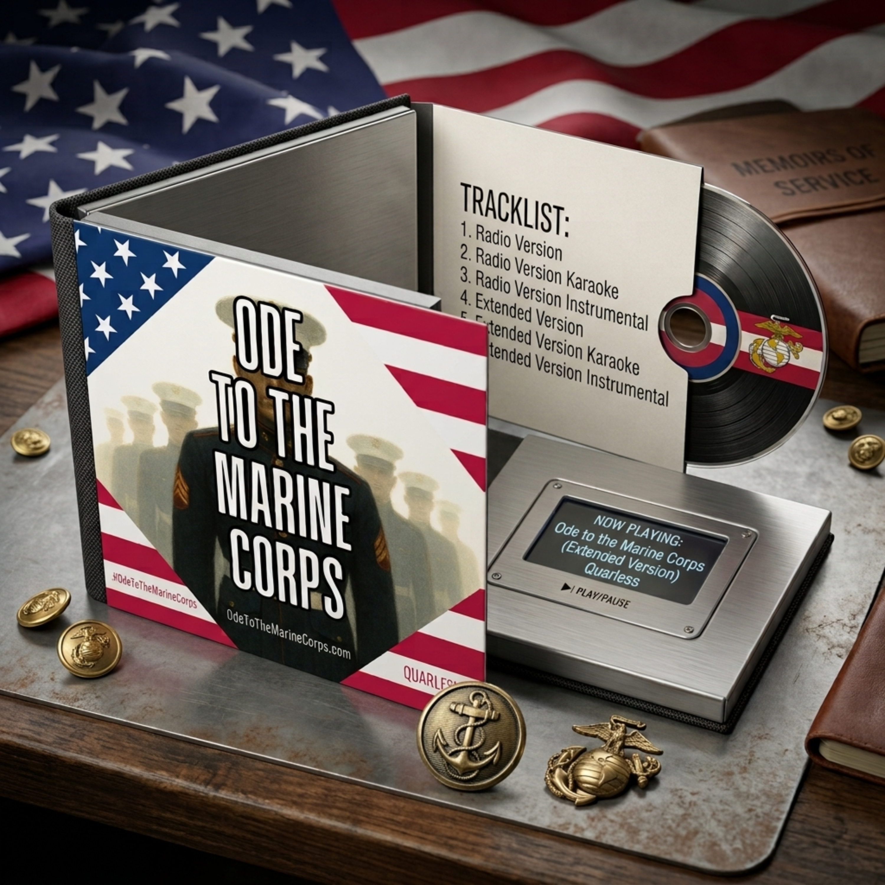 Ode to the Marine Corps (Album) - Quarless
(註:本專輯英文原名意為「陸戰隊頌 / 獻給海軍陸戰隊的讚歌」,官方網站統一維持原英文品名呈現)