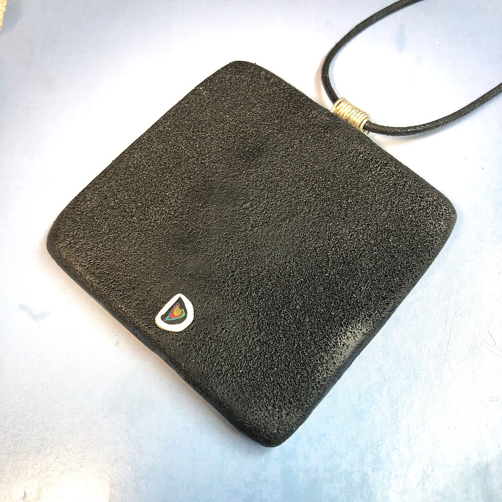 Thumbnail: Snake Petroglyph Pendant - Black Marble Background