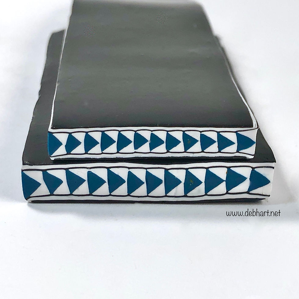Thumbnail: Teal Chasing Arrows Border Cane