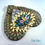 Thumbnail: Medium Owl Heart Pendant - Blue/Yellow