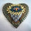 Thumbnail: Medium Owl Heart Pendant - Blue/Yellow