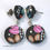 Thumbnail: Paisley Slab Earrings - Small Round