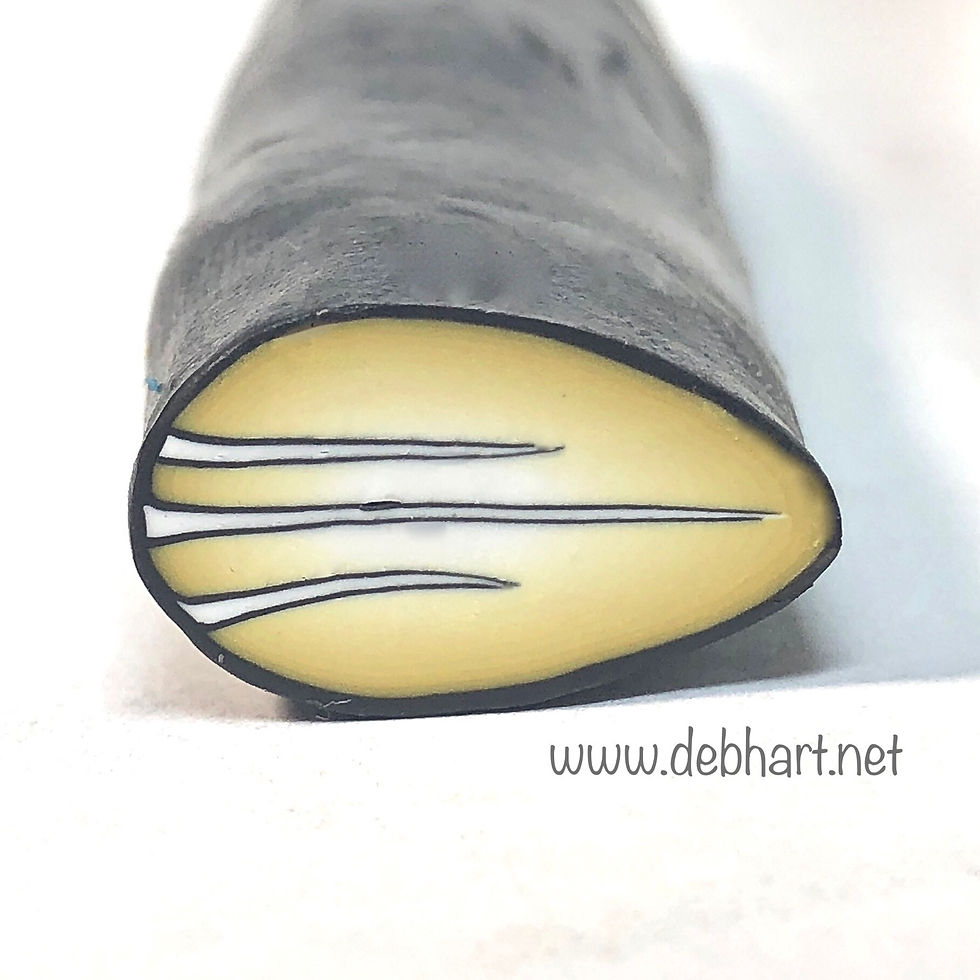 Mustard/White Petal Cane