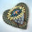 Thumbnail: Medium Owl Heart Pendant - Blue/Yellow