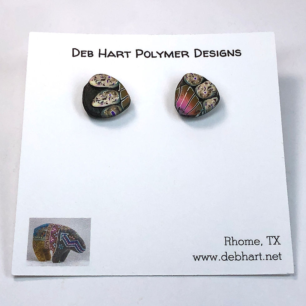 Thumbnail: Paisley Slab Earrings - Simple Posts