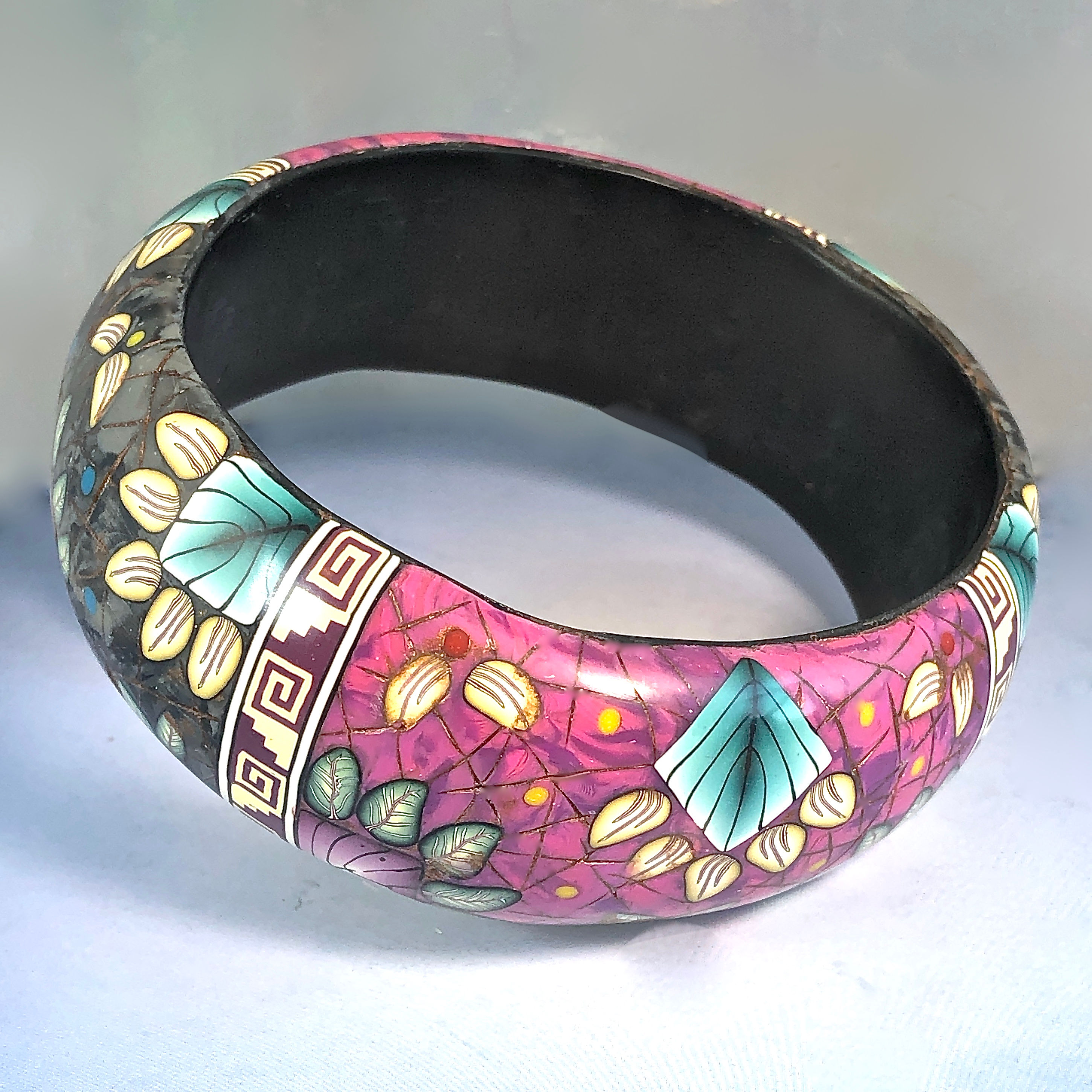 Black Marble/Sodalite Block Bangle