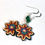 Thumbnail: Flower Power Earrings - Swirl/Orange