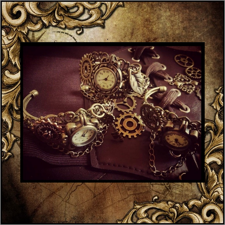 Miniature : Montre Steampunk Manchette Octopus Kraken Unique Vintage Pirate Revolver Pistole