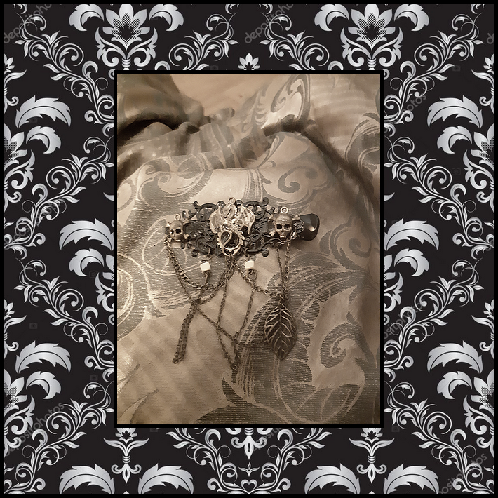 Miniature : Pince Crocodile Cheveux Coiffure Steampunk Gothique Vintage Chaîne Retro Punk Lo