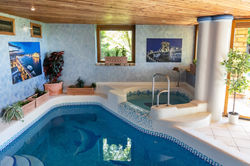 Swimming pool hot tube
