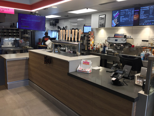 New nexgen design – interior finish-out and exterior modification for franchise food service establishment. Located on San Pedro in San Antonio, Texas