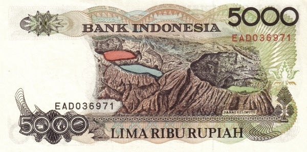 5.000 Rupiah– 1992 – Indonésia