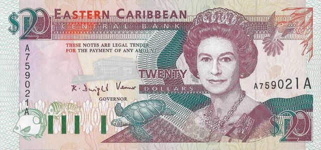 5 e 20 Dollars – 1993 – Antígua e Barbuda