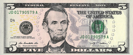 5 Dollars – 2009 – Estados Unidos
