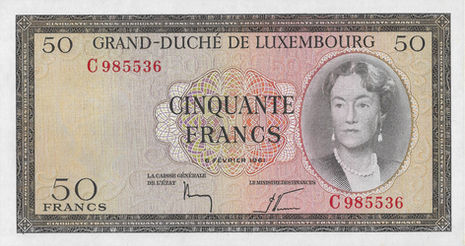 50 Francs – 1961 – Luxemburgo