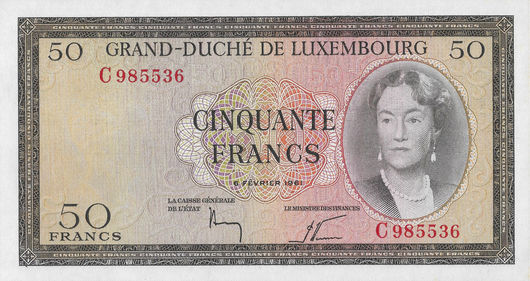 50 Francs – 1961 – Luxemburgo