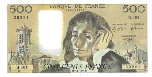 500 Francs – 1993 – França