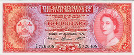 5 Dollars – 1973 – Honduras Britânicas