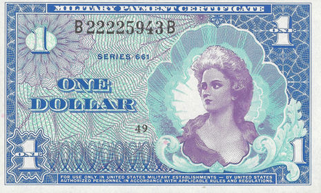 5 Cents – 1958/61 – 50 Cents/1 Dollar/5 Dollars – 1968 – Estados Unidos