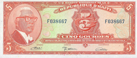 5 e 25 Gourdes – 1971 e 1973 – Haiti