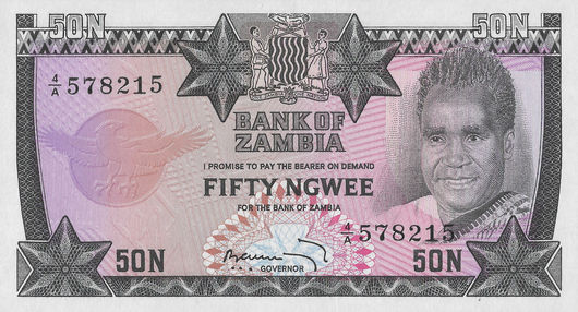 50 Ngwee – 1968 e 1973 – Zâmbia