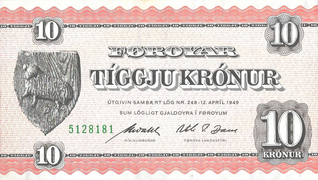10 Kronur – 1954 – Ilhas Faroe