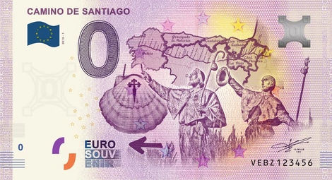 0 Euro – 2019 – Caminho de Santiago – Cédula Fantasia