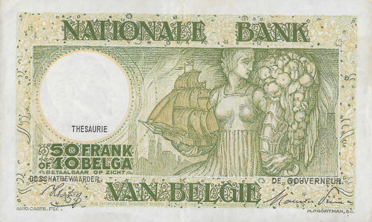 50 Francs – 1945 – Bélgica