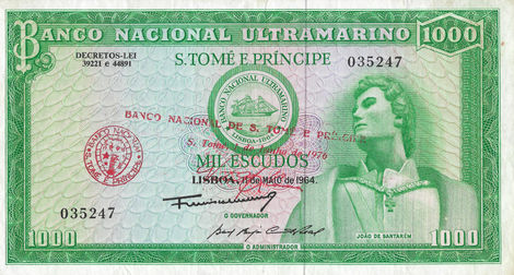 1.000 Escudos – 1976 – São Tomé e Príncipe