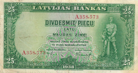 25 Latu – 1938 – Letônia