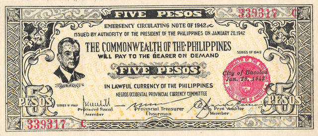 5 Pesos – 1942 – Filipinas