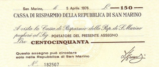 150 e 200 Lire– 1976 – San Marino