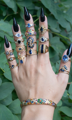 sapphire estate jewelry