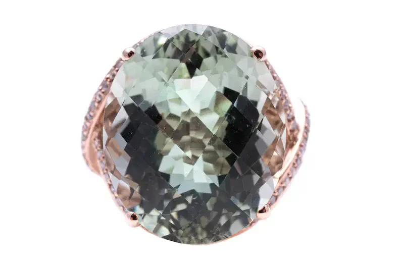 rose gold green ring