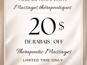 20 $ de Rabais Sur un Massage