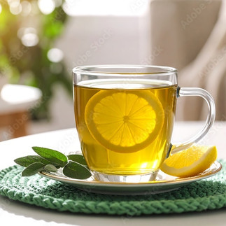 Bardakta demlenmiş adaçayı çayı.