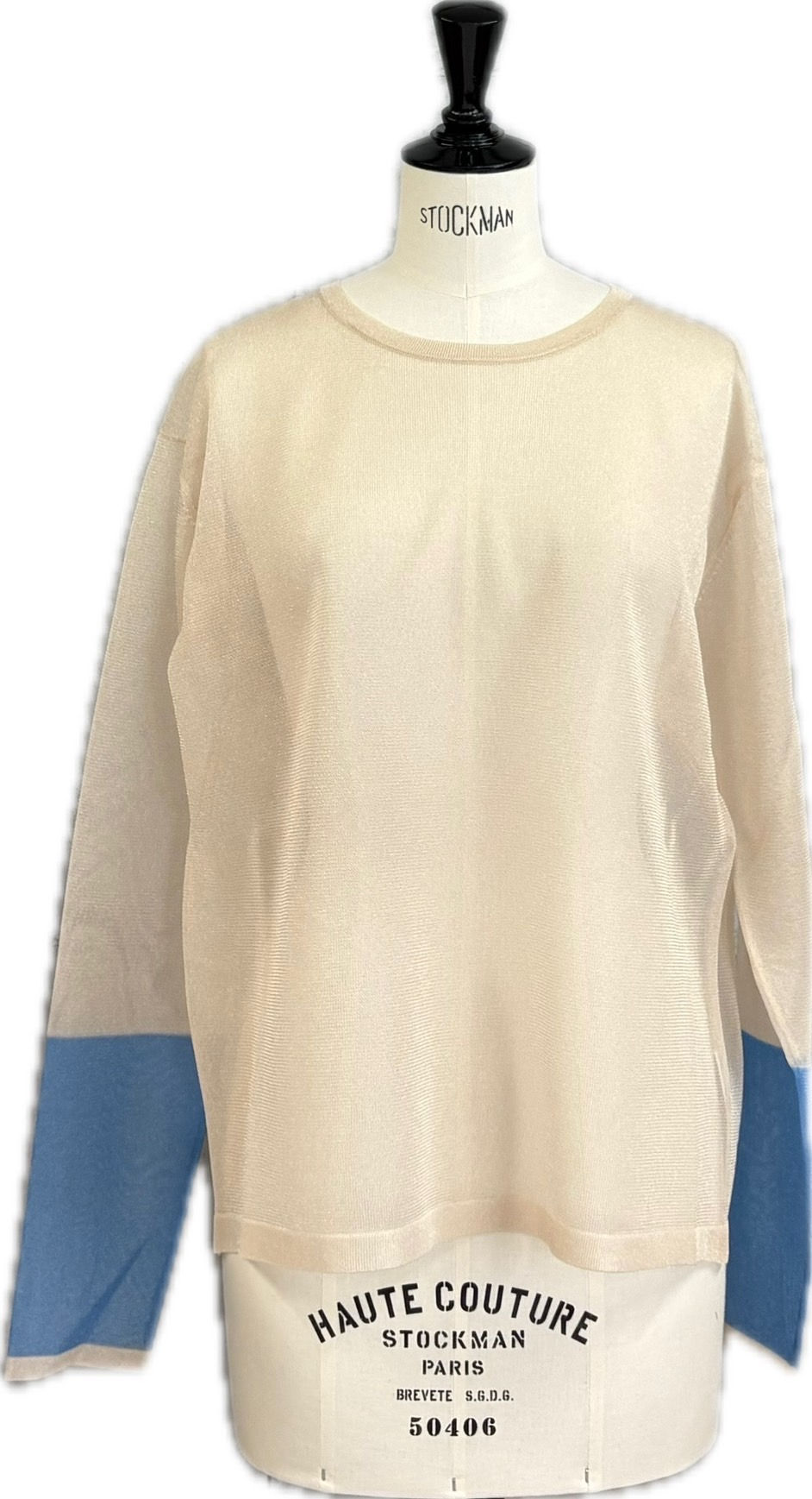 サムネイル： 8508005    Transparent　bycolor sleeve tops