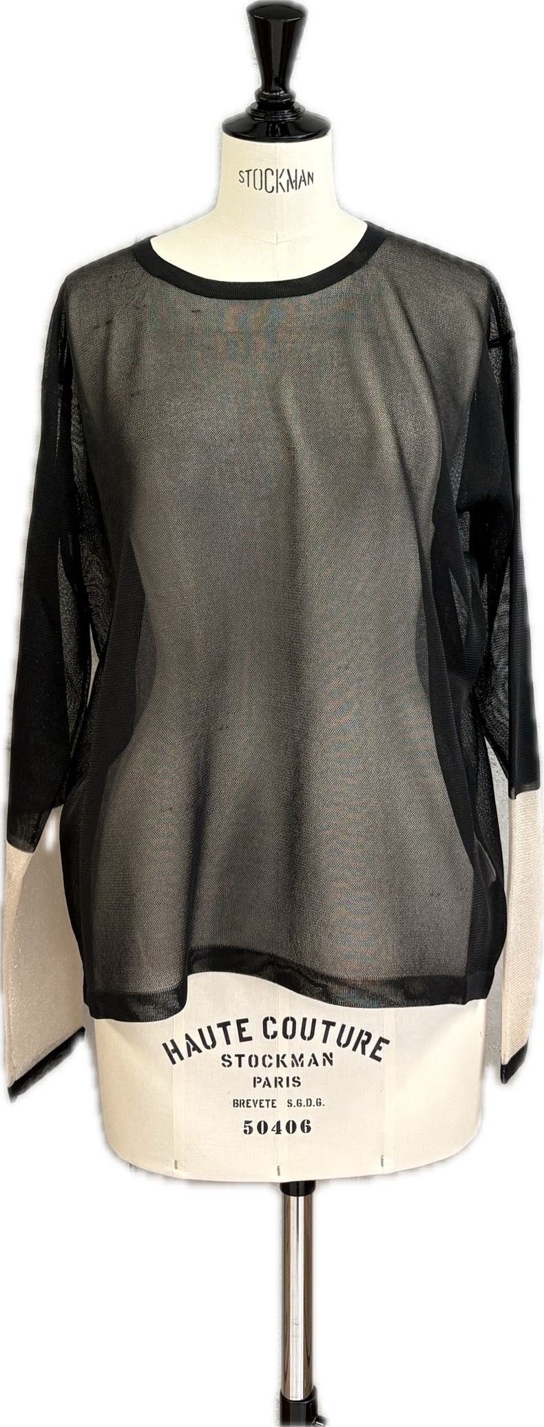 サムネイル： 8508005    Transparent　bycolor sleeve tops