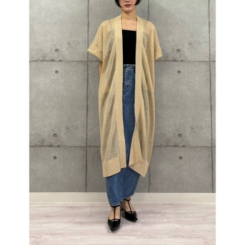 LILLY LYNQUE 2025ss】mesh pattern long cardigan【8508063