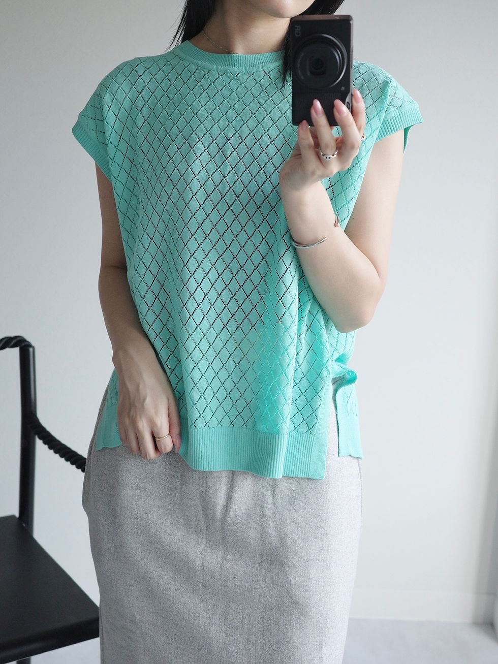 サムネイル： Cotton × Nylon computer  knitting tops