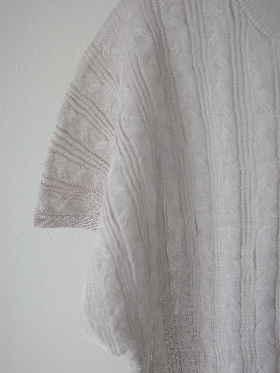 サムネイル： Sheer Cable Knit tops