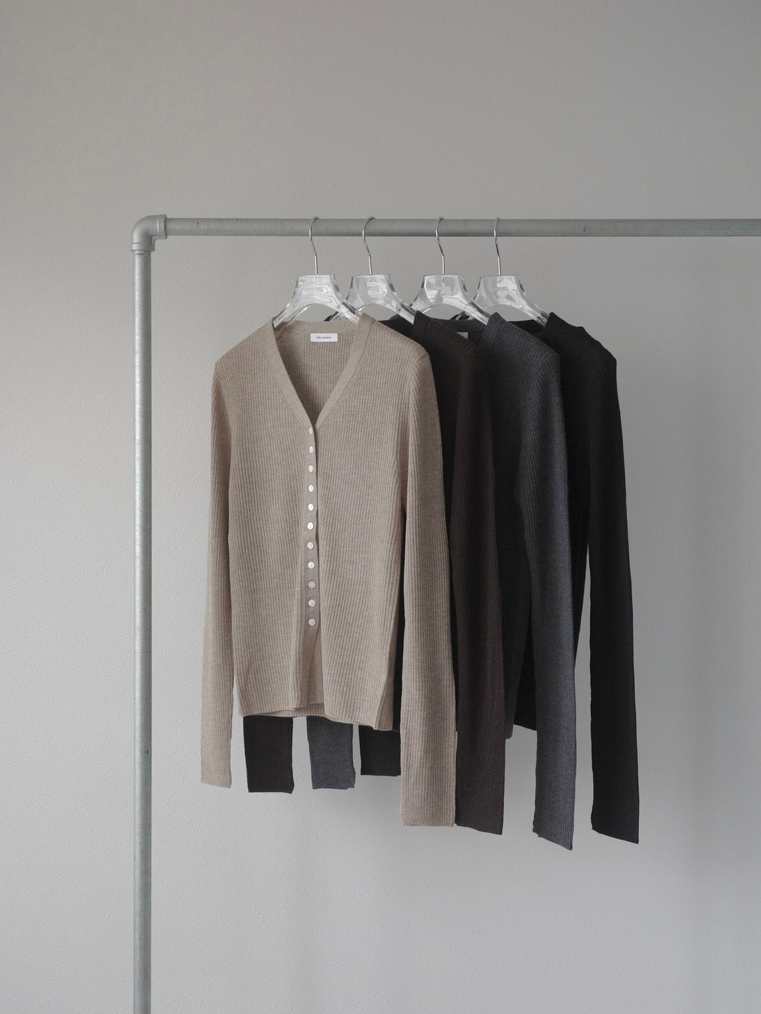 【Lilly Lynque】Wool Blend arrange rib tops