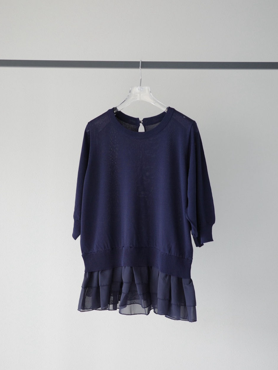 サムネイル： Fabric docking Hem frill tops