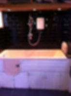 The dog grooming bath