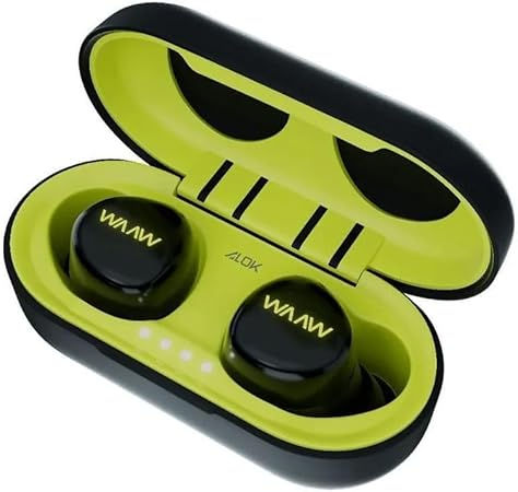 WAAW by ALOK Fone de Ouvido MOB 100EB sem Fio Bluetooth, Intra-Auricular com Microfone e Toque inteligente