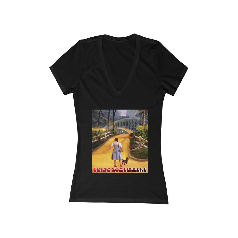 Thumbnail: Going Somewhere Women's Jersey Short Sleeve Deep V-Neck Tee 12