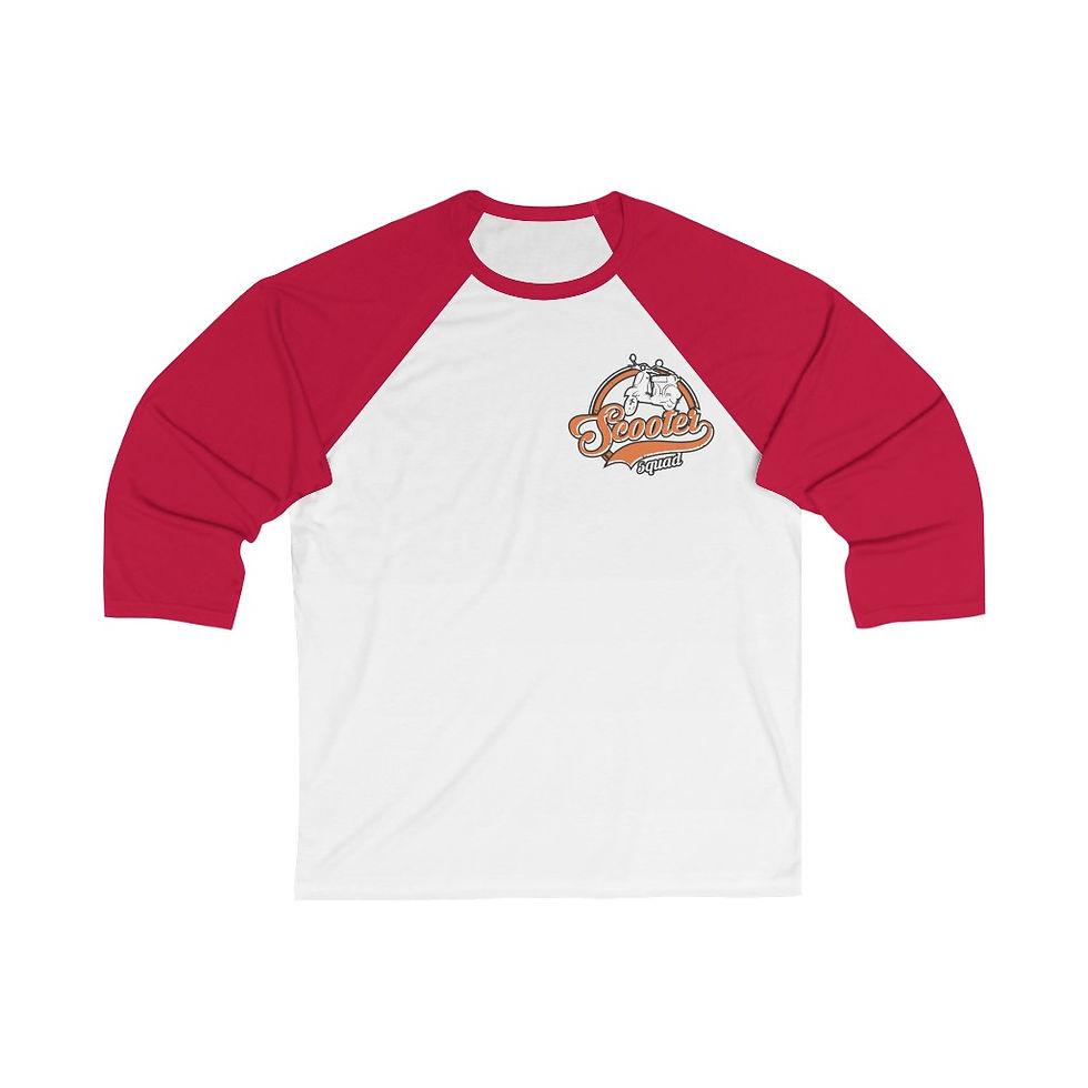 Thumbnail: Scooter Squad Unisex 3/4 Sleeve Baseball Tee